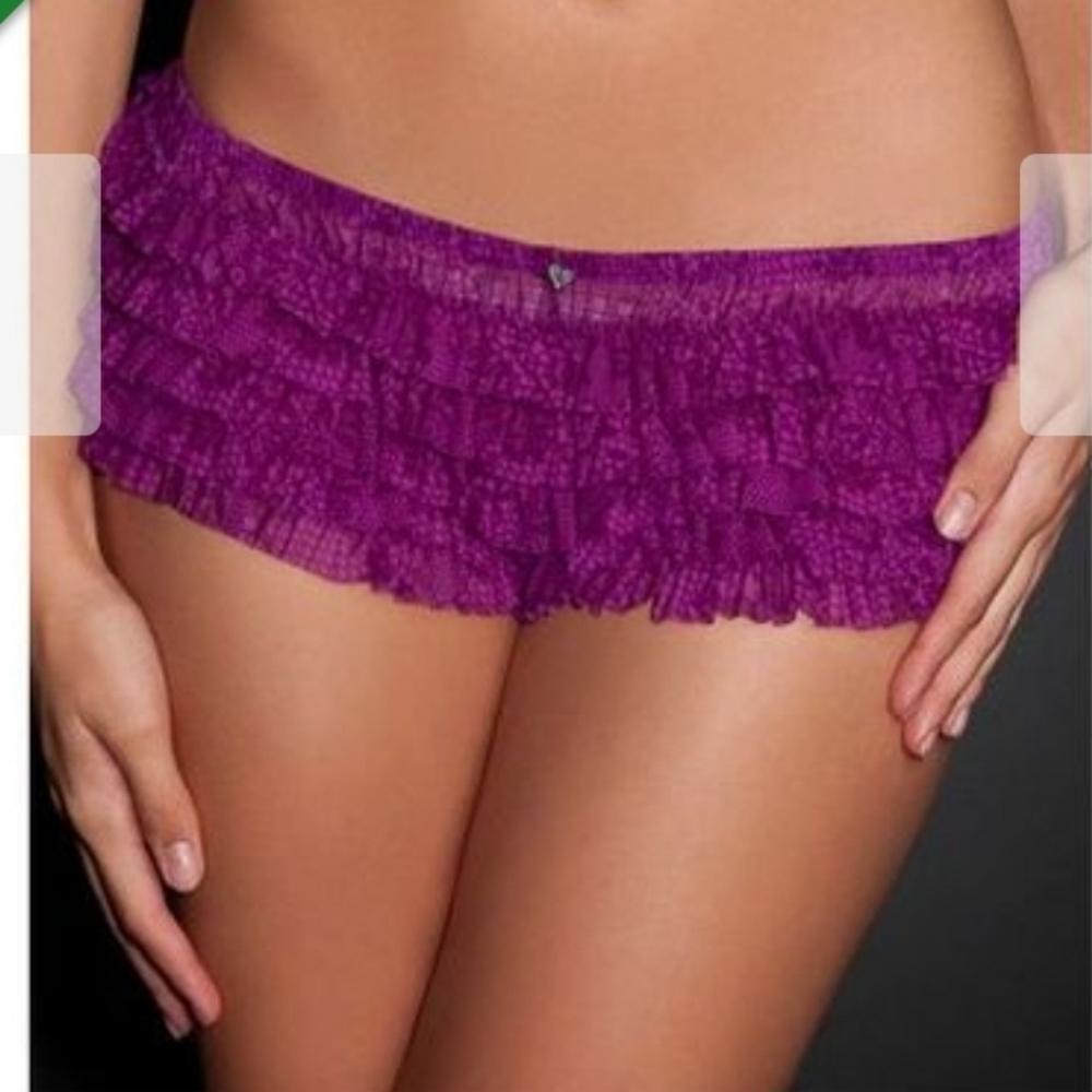 Blackheart Rumba Ruffled Panty 2 pack 🩷 Pink And💜 Purple Size  Medium EUC
